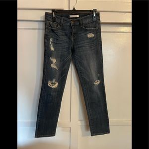 Woman’s ripped pants